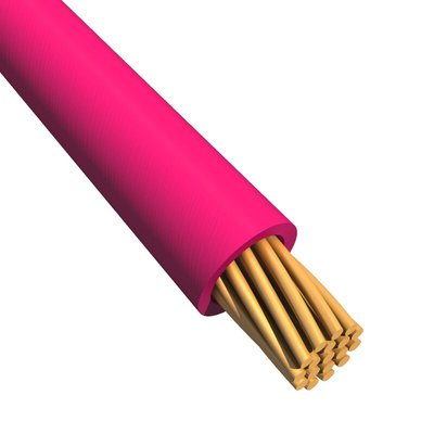 RS PRO Pink 1 mm² Hook Up Wire, 32/0.2 mm, 100m