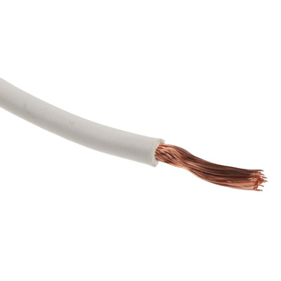 RS PRO White 2.5 mm² Hook Up Wire, 50/0.25 mm, 100m