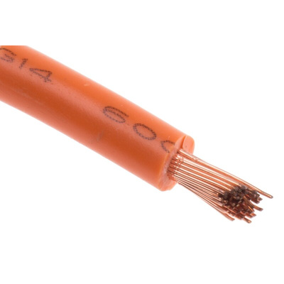 RS PRO Orange 2.5 mm² Hook Up Wire, 50/0.25 mm, 100m