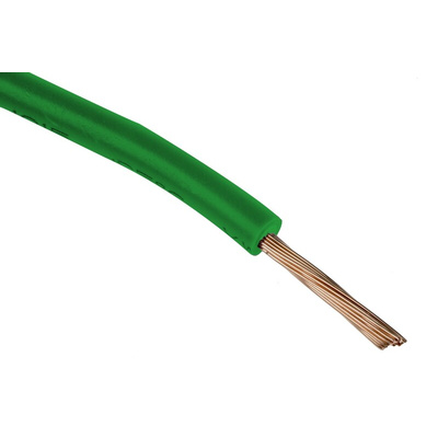 RS PRO Green 0.75 mm² Hook Up Wire, 24/0.2 mm, 100m