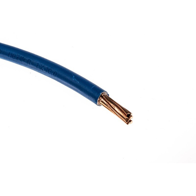 RS PRO Blue 10 mm² Hook Up Wire, 7/1.35 mm, 50m