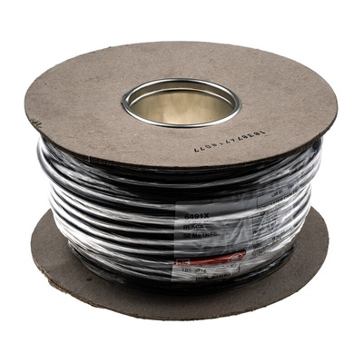 RS PRO Black 16 mm² Hook Up Wire, 7/1.7 mm, 50m