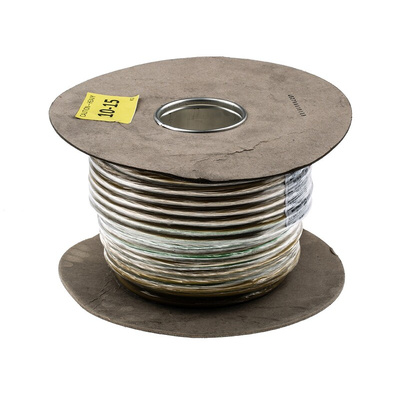 RS PRO Green/Yellow 25 mm² Hook Up Wire, 7/2.14 mm, 50m