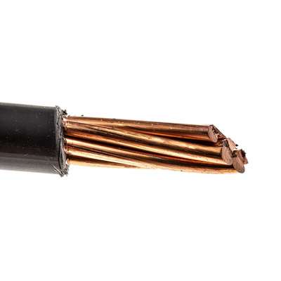 RS PRO Black 35 mm² Hook Up Wire, 7/2.52 mm, 50m