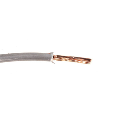 RS PRO Grey 6 mm² Hook Up Wire, 7/1.04 mm, 100m