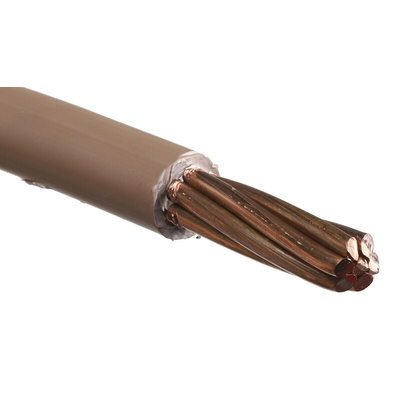 RS PRO Brown 35 mm² Hook Up Wire, 7/2.52 mm, 50m