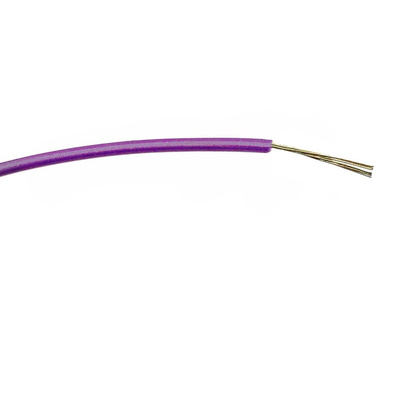 RS PRO Purple 0.2 mm² Hook Up Wire, 24 AWG, 7/0.2 mm, 100m, PVC Insulation