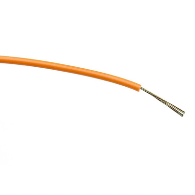RS PRO Orange 0.2 mm² Hook Up Wire, 24 AWG, 7/0.2 mm, 500m, PVC Insulation