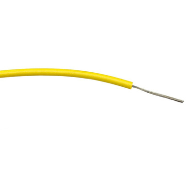 RS PRO Yellow 0.2 mm² Hook Up Wire, 24 AWG, 7/0.2 mm, 500m, PVC Insulation