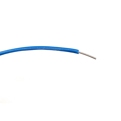RS PRO Blue 0.26 mm² Hook Up Wire, 23 AWG, 1/0.6 mm, 100m, PVC Insulation
