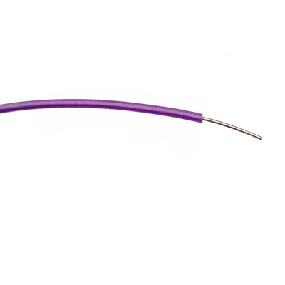 RS PRO Purple 0.26 mm² Hook Up Wire, 23 AWG, 1/0.6 mm, 100m, PVC Insulation