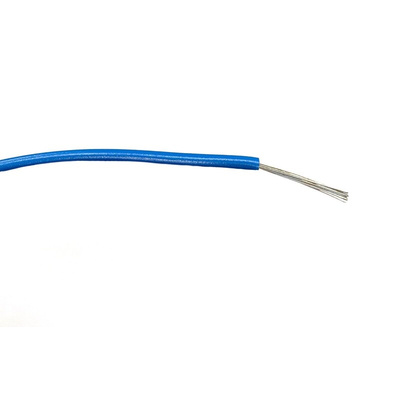 RS PRO Blue 0.75 mm² Hook Up Wire, 18 AWG, 24/0.2 mm, 100m, PVC Insulation