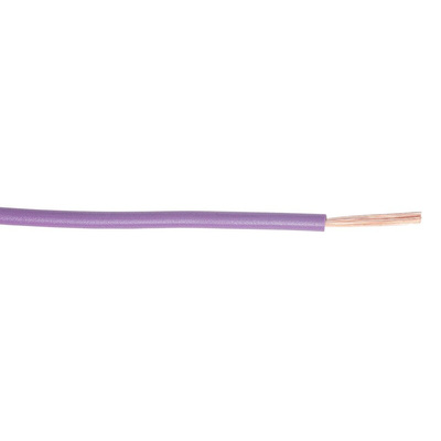 RS PRO Purple 2.5 mm² Hook Up Wire, 14 AWG, 100m, PVC Insulation