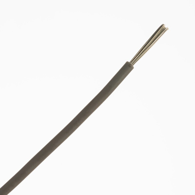 RS PRO Grey 0.81 mm² Hook Up Wire, 18 AWG, 1C, 305m, MPPE Insulation