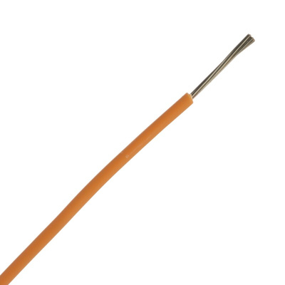 RS PRO Orange 0.51 mm² Hook Up Wire, 20 AWG, 1C, 305m, MPPE Insulation