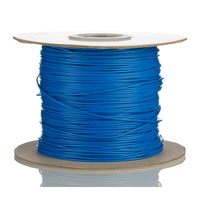 RS PRO Blue 0.81 mm² Hook Up Wire, 18 AWG, 1C, 305m, PVC Insulation