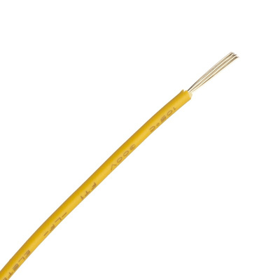 RS PRO Yellow 0.51 mm² Hook Up Wire, 20 AWG, 1C, 305m, PVC Insulation