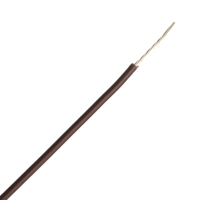RS PRO Brown 0.52 mm² Hook Up Wire, 24 AWG, 1C, 305m, PVC Insulation