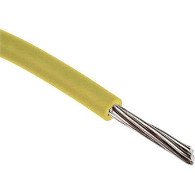RS PRO Yellow 0.22 mm² Hook Up Wire, 24 AWG, 1C, 305m, PVC Insulation
