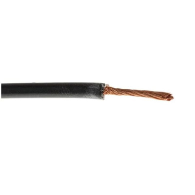 RS PRO Black 1.1 mm² Hook Up Wire, 17 AWG, 516/0.05 mm, 100m, Silicone Rubber Insulation