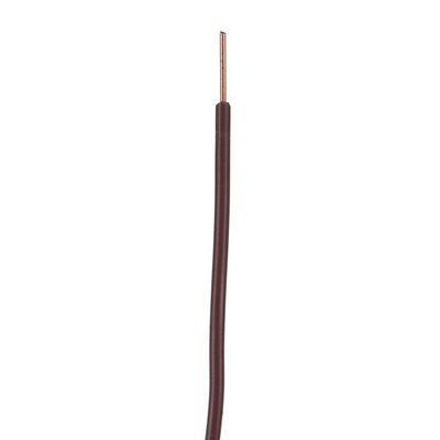 RS PRO Brown 0.5 mm² Hook Up Wire, 20 AWG, 1/0.8 mm, 500m, PVC Insulation