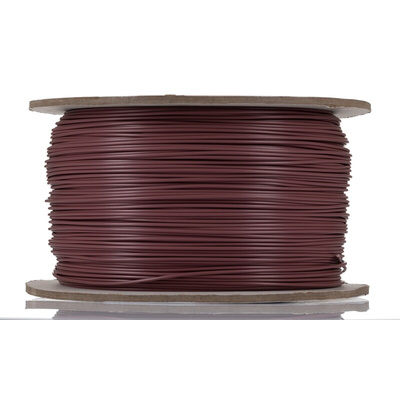 RS PRO Brown 0.5 mm² Hook Up Wire, 20 AWG, 1/0.8 mm, 500m, PVC Insulation