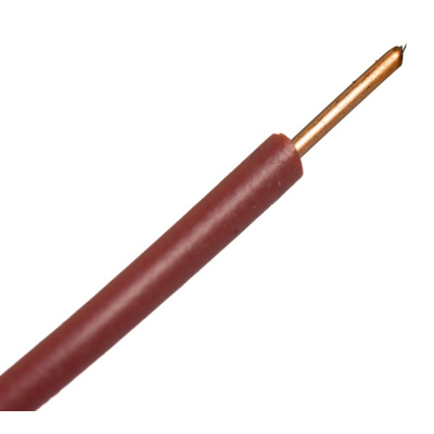 RS PRO Brown 0.5 mm² Hook Up Wire, 20 AWG, 16/0.2 mm, 25m, Silicone Rubber Insulation