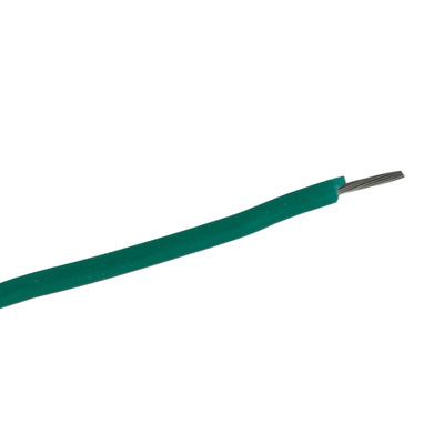 RS PRO Green 0.5 mm² Hook Up Wire, 20 AWG, 16/0.2 mm, 25m, Silicone Rubber Insulation