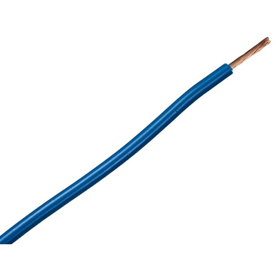 RS PRO Blue 0.75 mm² Hook Up Wire, 20 AWG, 16/0.2mm, 100m, PVC Insulation