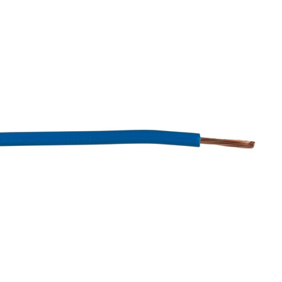 RS PRO Blue 0.75 mm² Hook Up Wire, 20 AWG, 16/0.2mm, 100m, PVC Insulation