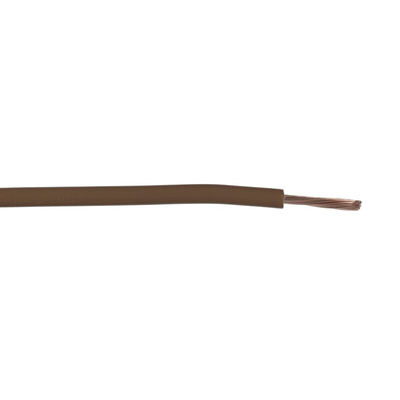 RS PRO Brown 1.5 mm² Hook Up Wire, 16 AWG, 27/0.25 mm, 100m, PVC Insulation