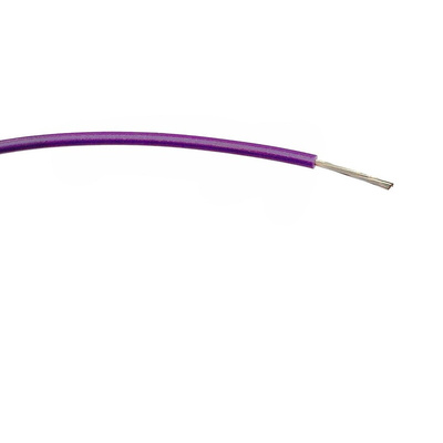 RS PRO Purple 0.75 mm² Hook Up Wire, 24/0.2 mm, 100m, PVC Insulation