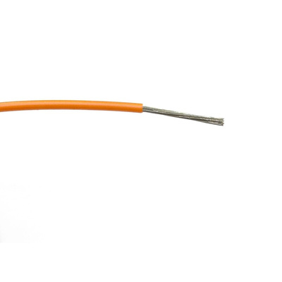 RS PRO Orange 1 mm² Hook Up Wire, 32/0.2 mm, 100m, PVC Insulation