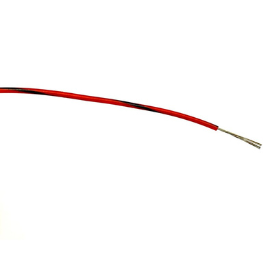 RS PRO Black/Red 0.22 mm² Hook Up Wire, 7/0.2 mm, 100m, PVC Insulation