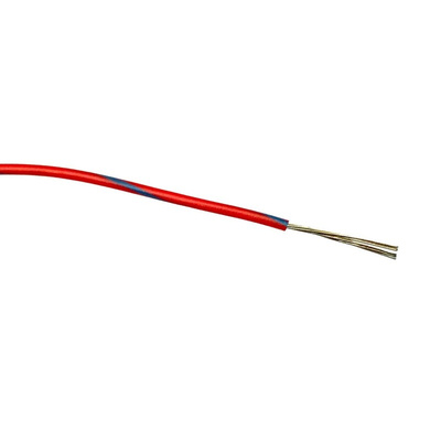 RS PRO Blue/Red 0.22 mm² Hook Up Wire, 7/0.2 mm, 100m, PVC Insulation