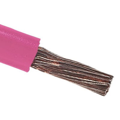 RS PRO Pink 4 mm² Hook Up Wire, 12 AWG, 56/0.3 mm, 100m, PVC Insulation