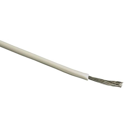 RS PRO White 10 mm² Hook Up Wire, 8 AWG, 80/0.4 mm, 100m, PVC Insulation