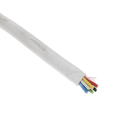 RS PRO 6 Core Security Cable 0.19 mm² CSA, Polyvinyl Chloride PVC Sheath, 100m