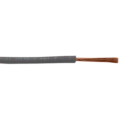 RS PRO Grey 1.5 mm² Hook Up Wire, 15 AWG, 100m, Polyolefin Cross-linked EI5, Type EI 5 to EN 50363-5 Insulation