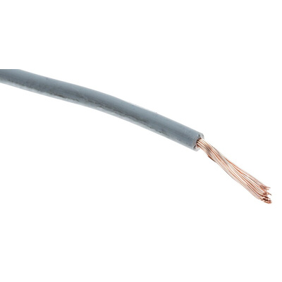 RS PRO Grey 1.5 mm² Hook Up Wire, 15 AWG, 100m, Polyolefin Cross-linked EI5, Type EI 5 to EN 50363-5 Insulation