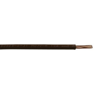 RS PRO Black 4 mm² Hook Up Wire, 100m