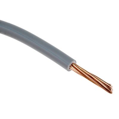 RS PRO Grey 2.5 mm² Hook Up Wire, 100m