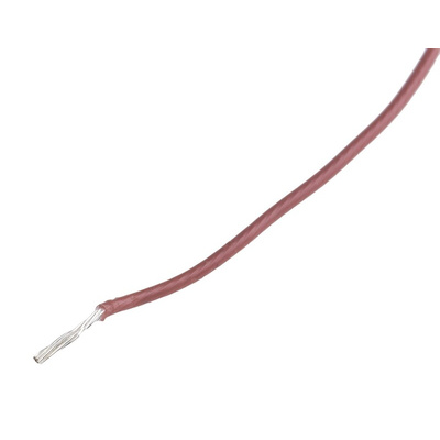 RS PRO Brown 0.6 mm² Hook Up Wire, 20 AWG, 19/0.2 mm, 100m, PTFE Insulation