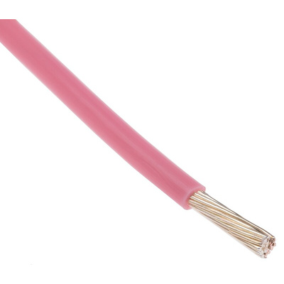 RS PRO Pink 0.22 mm² Hook Up Wire, 24 AWG, 7/0.2 mm, 25m, PTFE Insulation