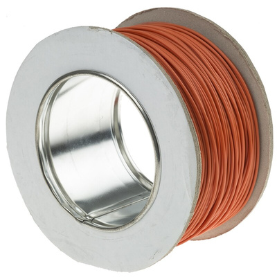 RS PRO Orange 0.6 mm² Hook Up Wire, 20 AWG, 19/0.2 mm, 100m, PTFE Insulation