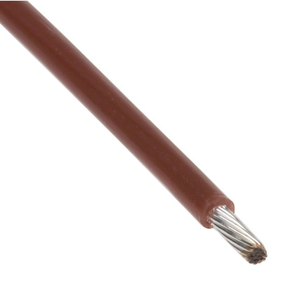 RS PRO Brown 0.6 mm² Hook Up Wire, 20 AWG, 19/0.2 mm, 100m, PTFE Insulation