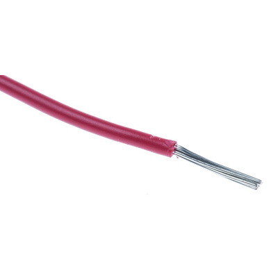 RS PRO Red 0.34 mm² Hook Up Wire, 22 AWG, 7/0.25 mm, 250m, PVC Insulation