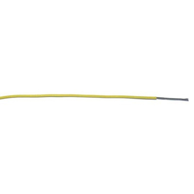 RS PRO Yellow 0.34 mm² Hook Up Wire, 22 AWG, 7/0.25 mm, 250m, PVC Insulation