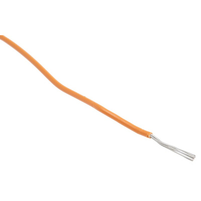RS PRO Orange 0.34 mm² Hook Up Wire, 22 AWG, 7/0.25 mm, 250m, PVC Insulation