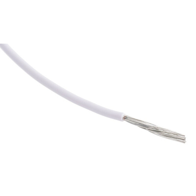 RS PRO White 0.6 mm² Hook Up Wire, 20 AWG, 19/0.2 mm, 100m, PVC Insulation